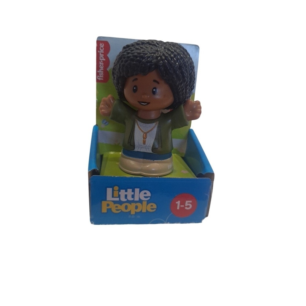 New In Box Fisher-Price Little People African American Woman Green Shirt